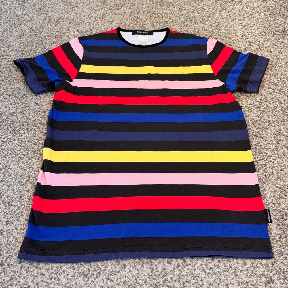 Rykiel Homme Colorful Striped T-Shirt - M